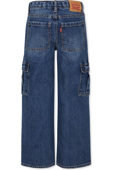Homeware Levi
s "wide Leg" Denim Jeans For Girls With Logo Patch