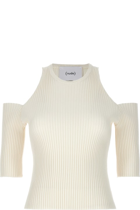 (nude) Sweaters for Women (nude) Cut-out Knit Top