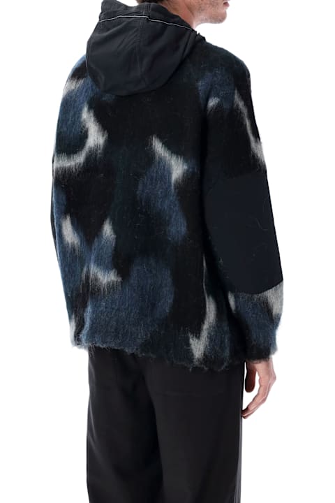 And Wander for Women And Wander And Wander Mix Shaggy Knit Hoodie In Wool-mohair Blend