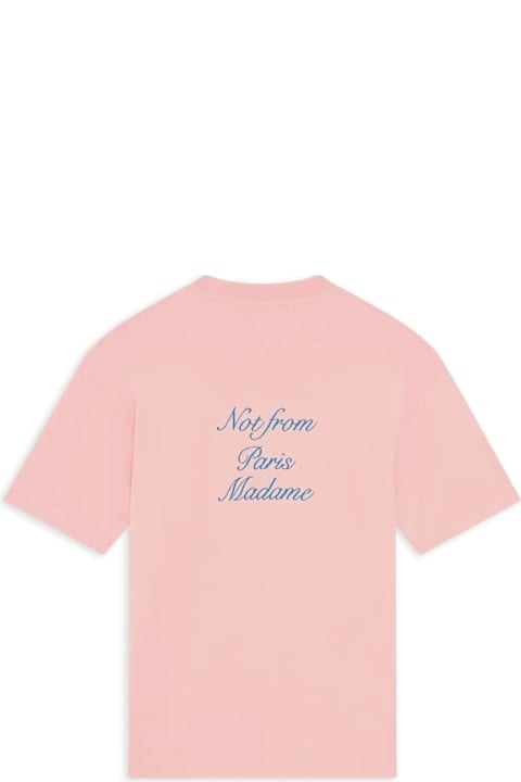 Drôle de Monsieur ملابس علوية لـ القسم الرجالي Drôle de Monsieur Le T-shirt Slogan Cursive