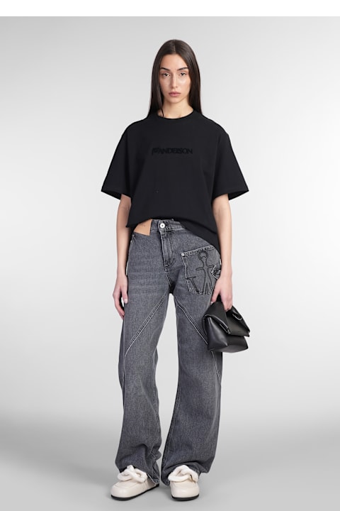 J.W. Anderson لـ Women J.W. Anderson T-shirt In Black Cotton