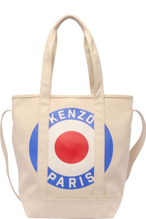 メンズ トートバッグ Kenzo Logo Patched Tote