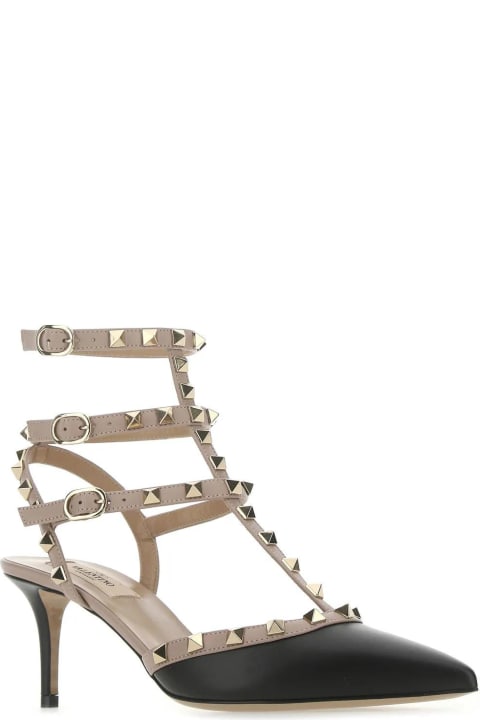 High-Heeled Shoes for Women Valentino Garavani Two-tone Leather Rockstud Pumps