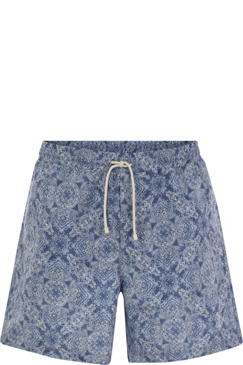 Brunello Cucinelli Swimwear for Men Brunello Cucinelli Beach Swimsuit With Paisley Design