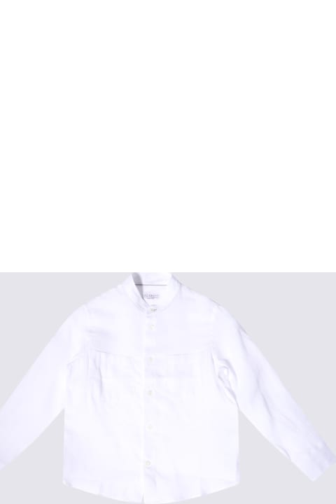 Brunello Cucinelli for Kids Brunello Cucinelli White Cotton Shirt