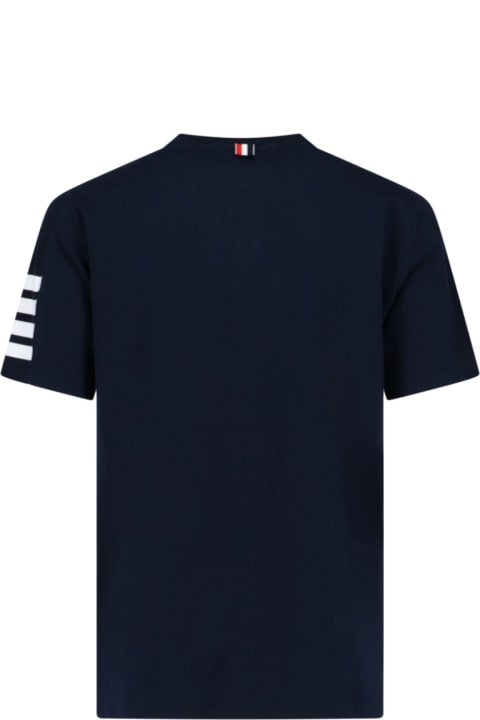 Homeware Thom Browne Navy Cotton T-shirt