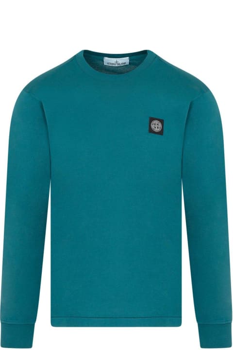 Stone Island for Men Stone Island Logo Patch Long Sleeved T-shirt