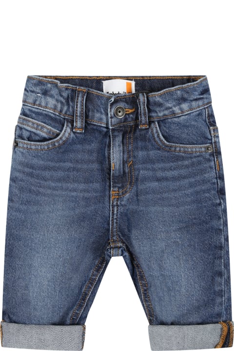 ベビーボーイズ Timberlandのボトムス Timberland Denim Jeans For Baby Boy With Logo