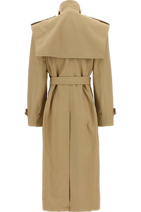 Balmain Coats & Jackets for Women Balmain 'chiocciola' Button Trench Coat