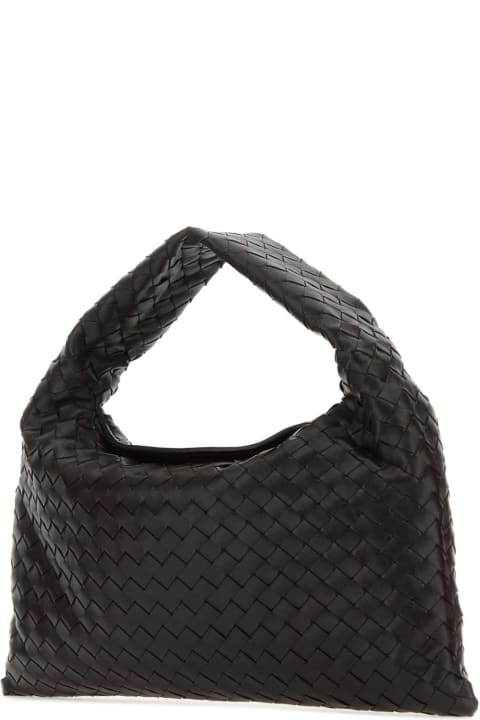 Bottega Veneta Sale for Women Bottega Veneta Dark Brown Leather Small Hop Shoulder Bag