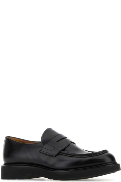 Church's Loafers & Boat Shoes for Men Church's Black Leather Lynton Loafers