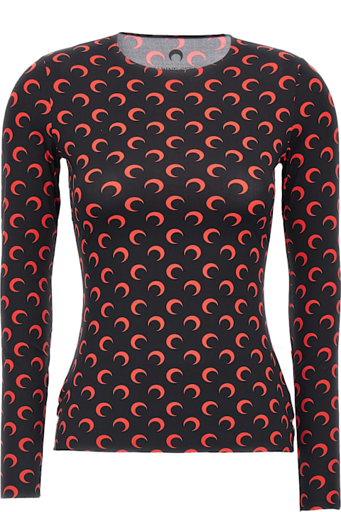 Marine Serre ملابس علوية لـ السيدات Marine Serre 'moon Printed Jersey' Top