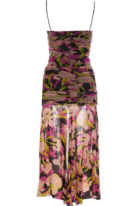 Pinko Dresses for Women Pinko Longuette Dress Iris Print Dress