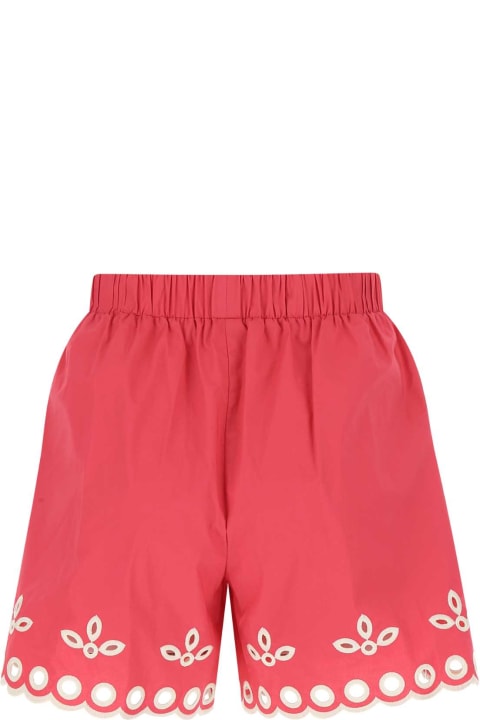 RED Valentino for Women RED Valentino Coral Poplin Shorts