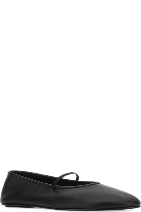 The Row Kids The Row Black Nappa Leather Ballet Ballerinas