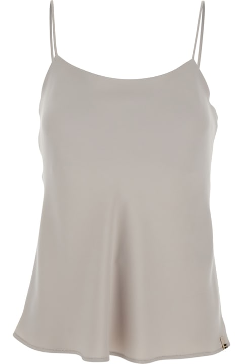 Homeware Herno White U-neck Top In Tech Fabric Woman