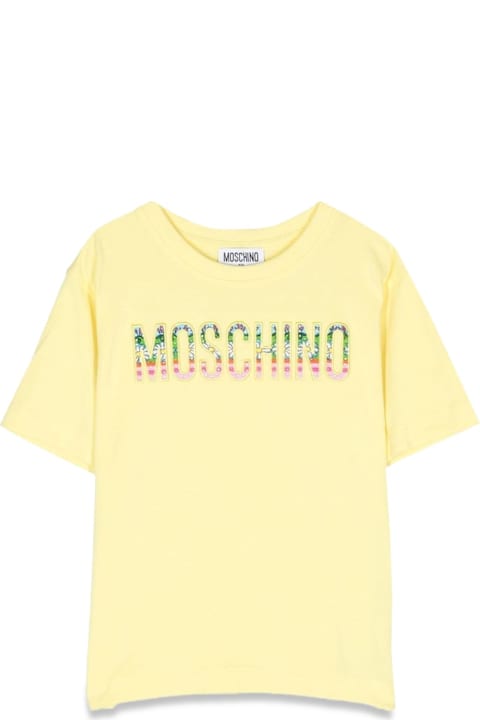 Moschino لـ بنات Moschino Maxi Logo T-shirt