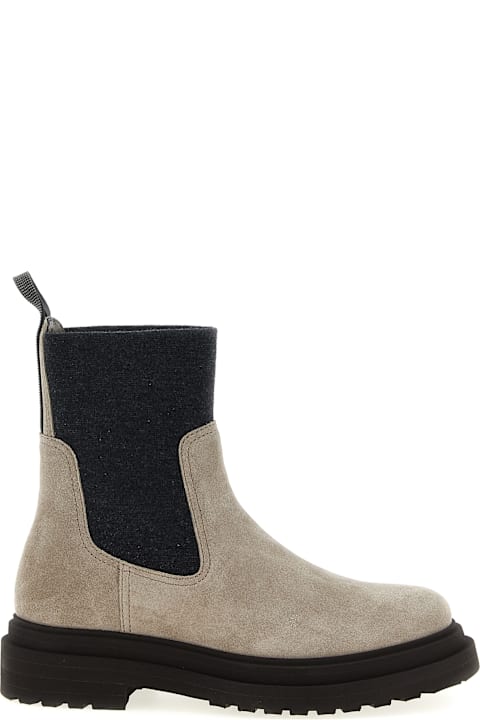 Brunello Cucinelli Boots for Women Brunello Cucinelli Precious Loop Detail Ankle Boots