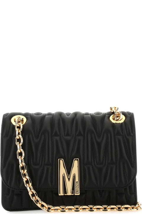Moschino Shoulder Bags for Women Moschino Black Leather M Crossbody Bag