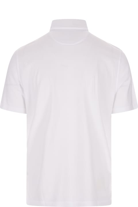 Fedeli for Men Fedeli White Polo Shirt In Organic Cotton