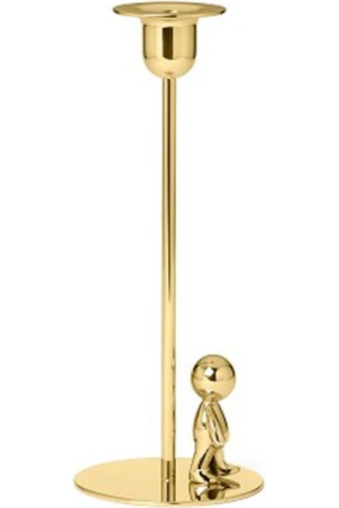Ghidini 1961 Women Ghidini 1961 Omini - The Walkman Tall Candlestick Polished Brass