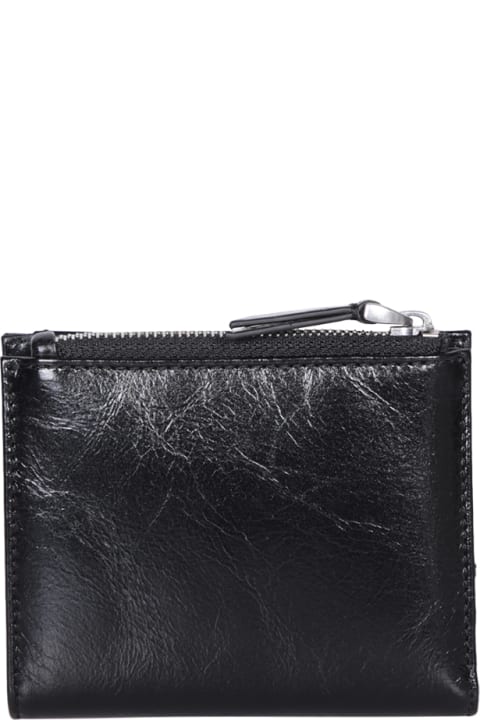 Ami Alexandre Mattiussi Wallets for Men Ami Alexandre Mattiussi Ami Paris Voulez Black Leather Wallet