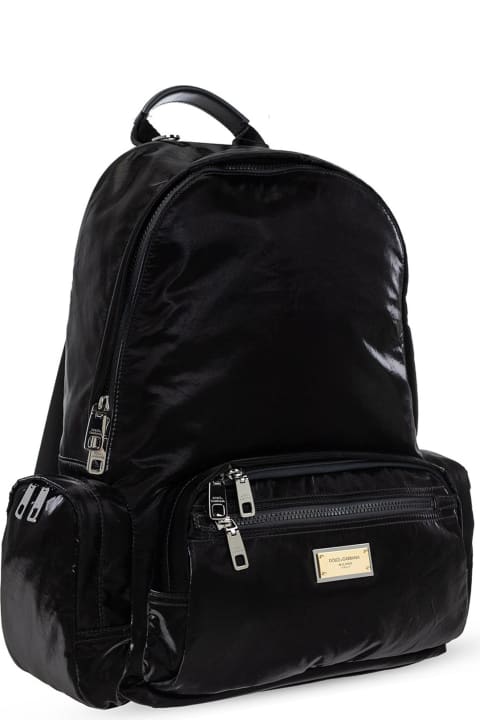 Backpacks for Men Dolce & Gabbana Embossed Logo Backpack