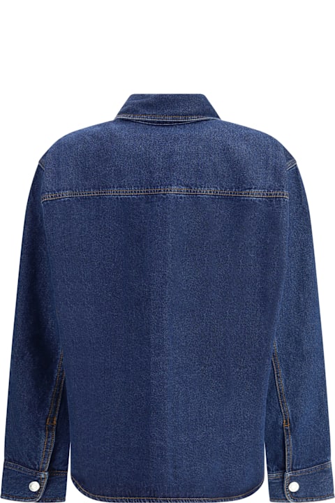 Ami Alexandre Mattiussi Ami De Coeur Cotton Denim Overshirt