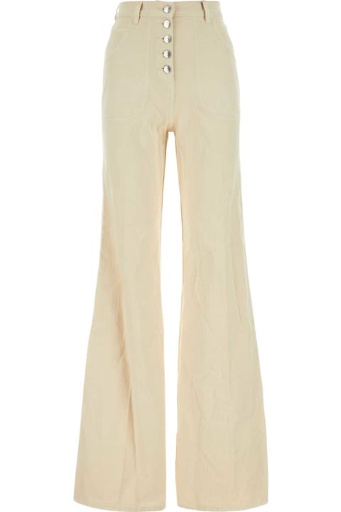 Etro Women Etro Sand Cotton Wide-leg Pant