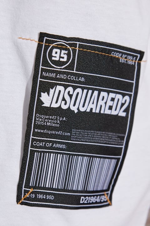 Dsquared2 لـ Men Dsquared2 Logo Patch Crewneck T-shirt