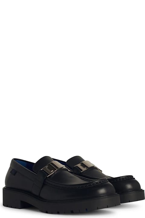 Burberry for Men Burberry 'raft' Black Leather Loafers