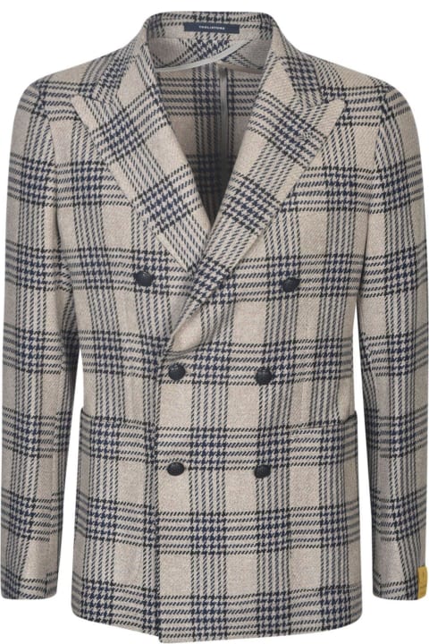 Coats & Jackets Sale for Men Tagliatore Checked Double-breasted Blazer