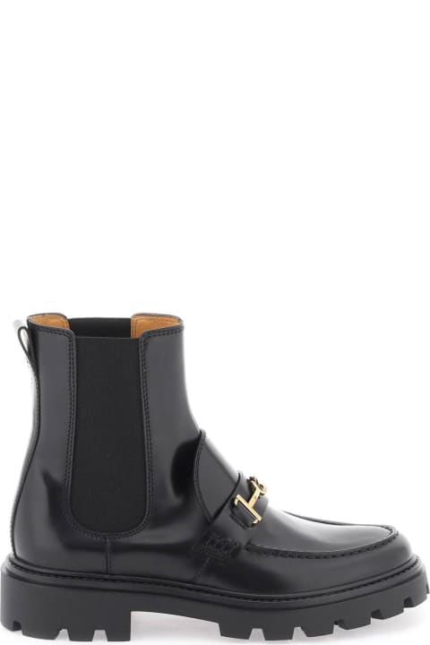 Boots for Women Tod's Chelsea Ankle Boots With Metal Detail