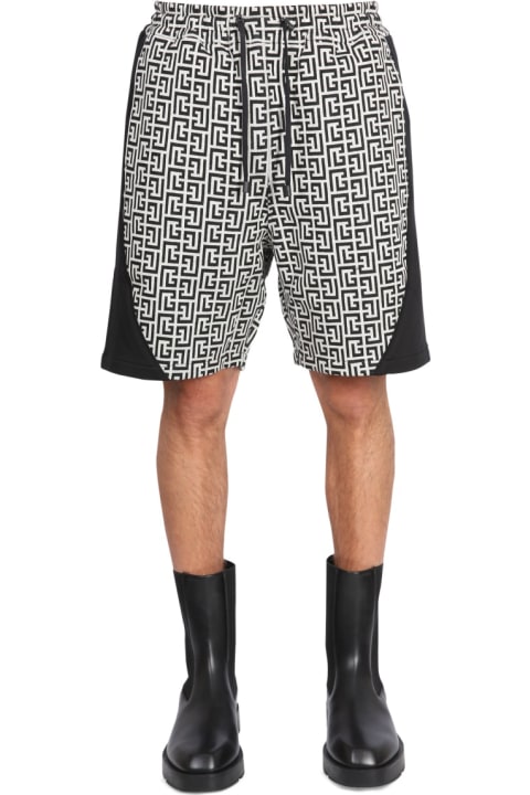 Balmain Clothing for Men Balmain Monogram Bermuda Shorts