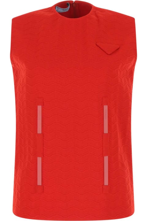 Prada Clothing for Women Prada Red Jersey Top