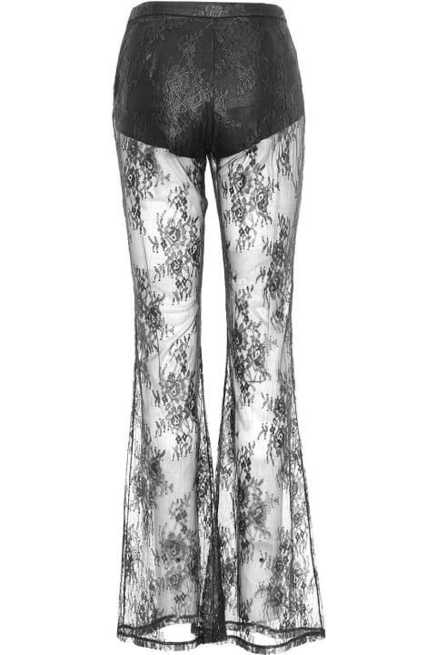 Pinko for Women Pinko Laminated-lace Flared Trousers