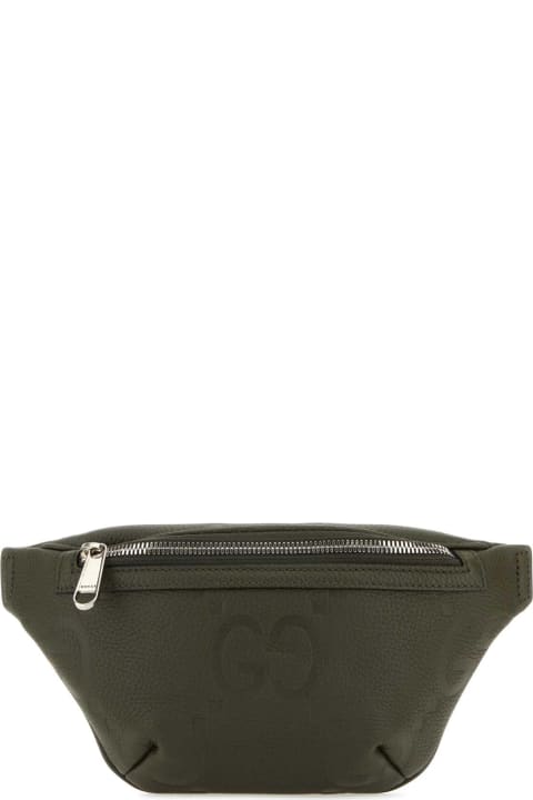 Gucci Sale for Men Gucci Olive Green Leather Belt Bag