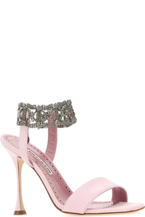Homeware Manolo Blahnik Pastel Pink Suede Lierasan Sandals