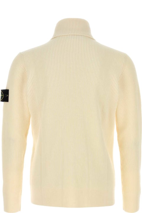 Stone Island for Women Stone Island Ivory Wool Sweater