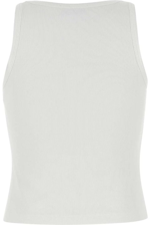 みっちゃんです Miu Miu White Stretch Cotton Tank Top | italist