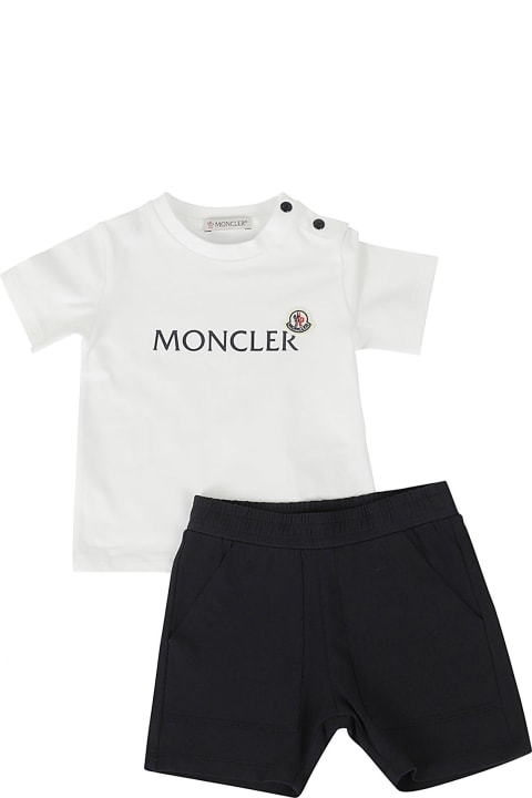 Moncler T-Shirts & Polo Shirts for Baby Boys Moncler 2 Pz Tshirt E Shorts