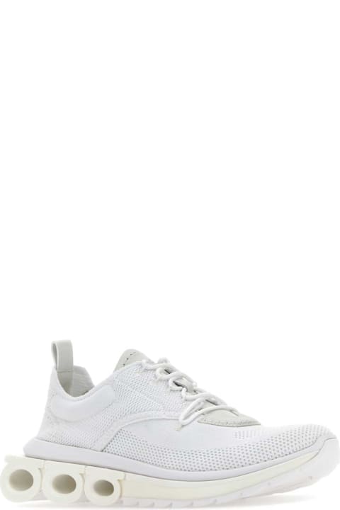 Ferragamo Shoes for Men Ferragamo White Tech Knit Nima Sneakers