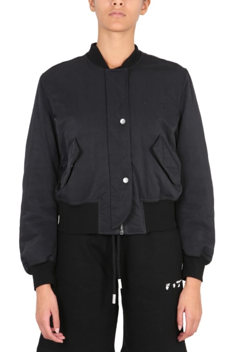 Coats & Jackets for Women Off-White Bomber Con Stampa Logo