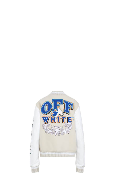 Off-White for Women Off-White Tunderbolt Buttoned Bomber Jacket