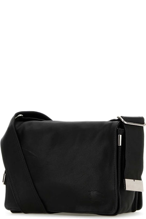 メンズ Burberryのバッグ Burberry Black Leather Trench Crossbody Bag