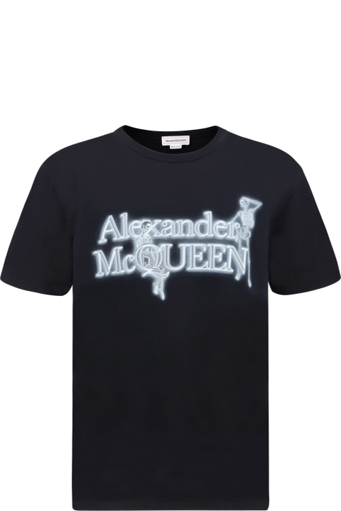 Alexander McQueen Topwear for Men Alexander McQueen Skull Lettering T-shirt