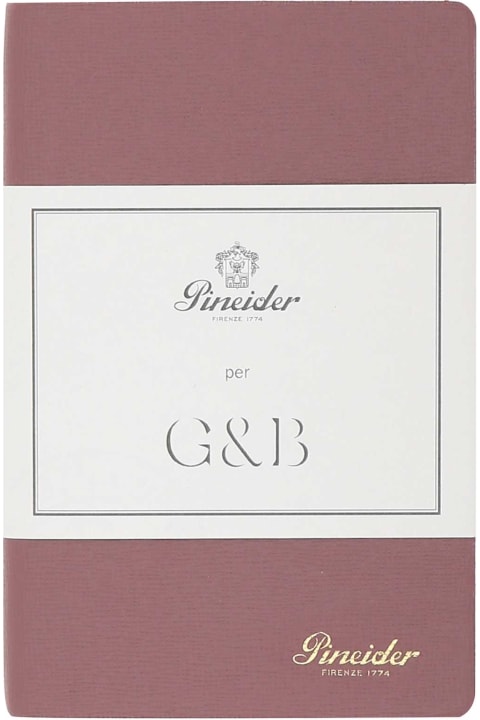 Pineider Women Pineider Antiqued Pink Leather Milano Small Notebook