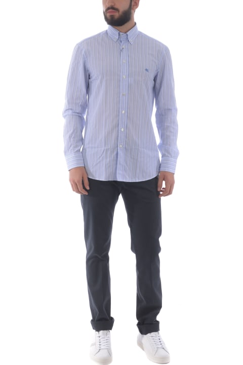 Fashion for Men Etro Etro Shirt "regular Button Down" In Striped Cotton