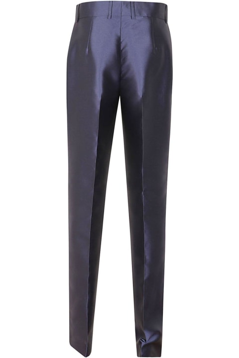 ウィメンズ Alberta Ferrettiのパンツ＆ショーツ Alberta Ferretti Mikado Mid-rise Satin Tailored Trousers