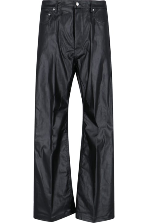 Rick Owens Pants for Women Rick Owens Geth Button Detailed Wide Leg Jeans